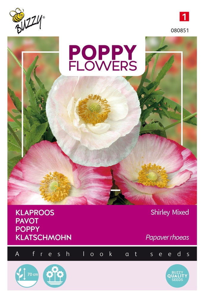 Klaproos Zaden, Papaver rhoeas (mix)