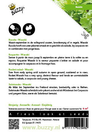 Rucola zaden, Wasabi/Wildfire