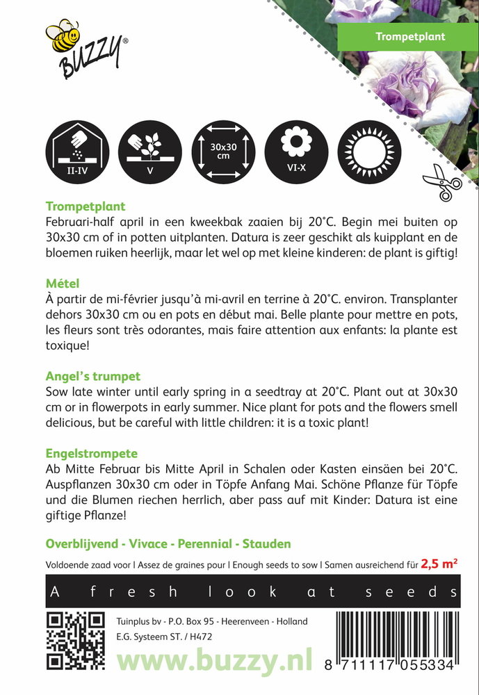 Trompetplant zaden, Datura metel