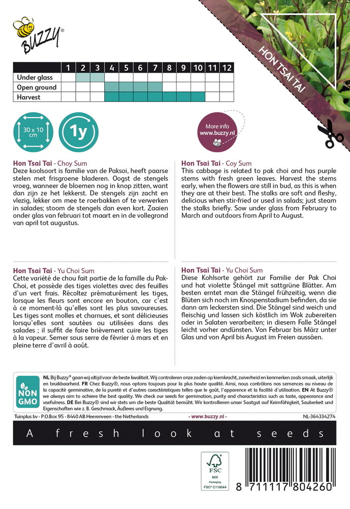 Hon Tsai Tai zaden, Choy Sum