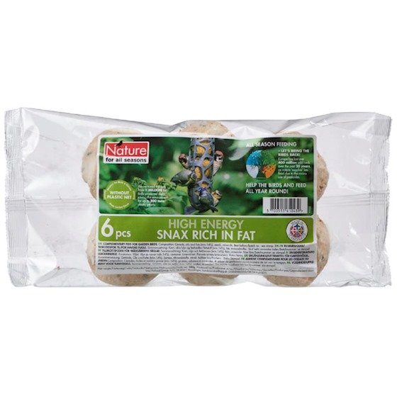 Vetbollen vogels, Zonder netje (6 stuks)