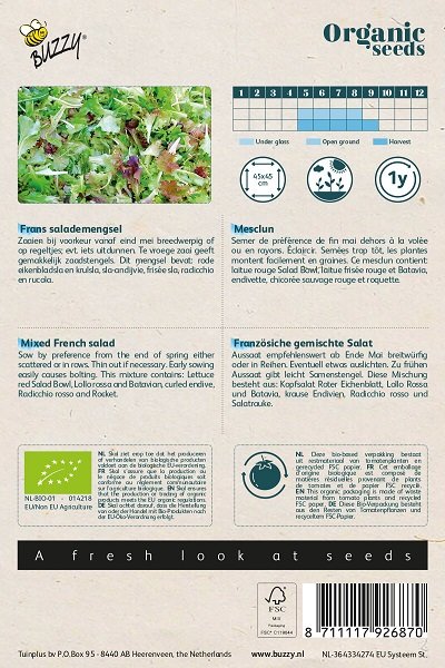 Salademengsel zaden, Franse mix | BIO
