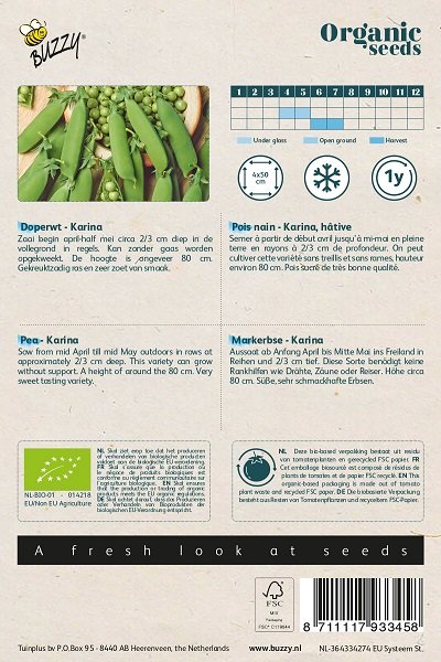 Doperwt Zaden, Karina | BIO