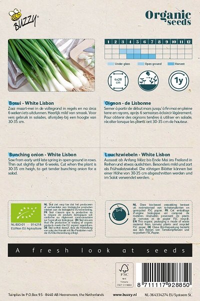 Ui zaden, White Lisbon Bosui (Uien) | BIO