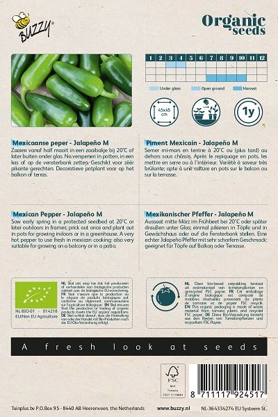 Peper zaden, Mexicaanse Jalapeno | BIO