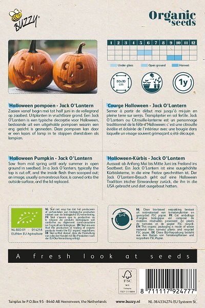 Pompoen zaden, Jack O'Lantern | BIO
