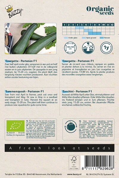 Courgette Zaden, Partenon F1 | BIO