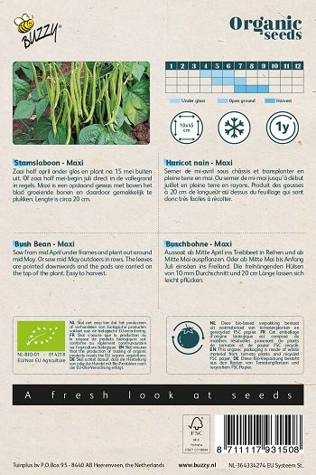 Bonen Zaden, Stamboon Maxi | BIO