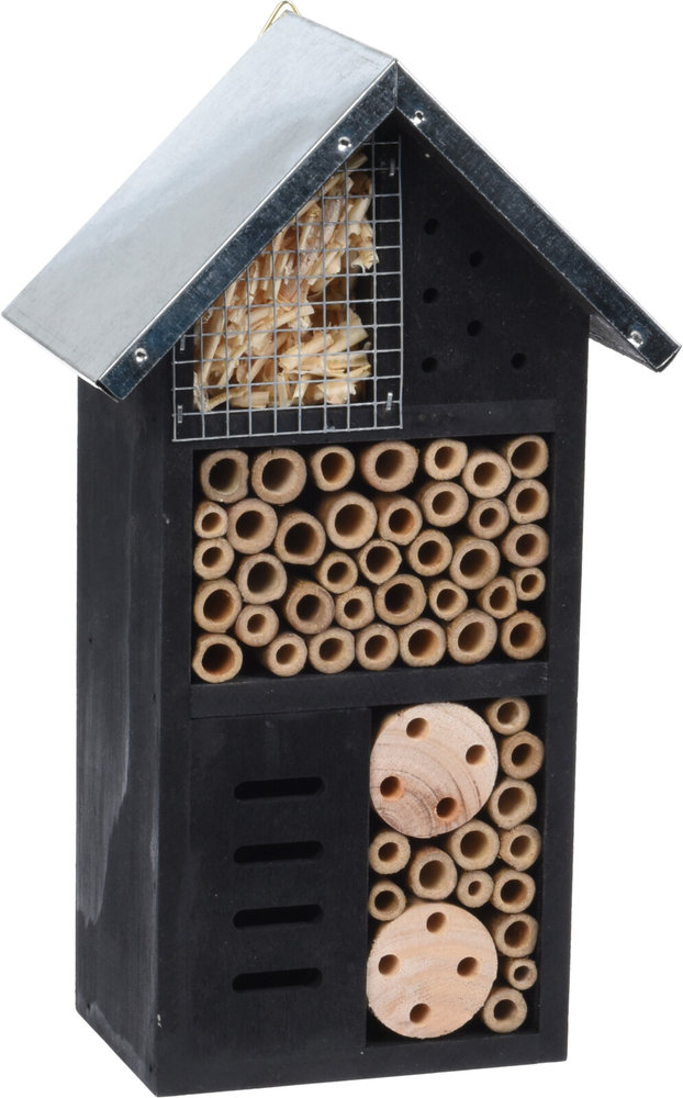 Insectenhotel, Hout met zinken dak (2 kleuren)