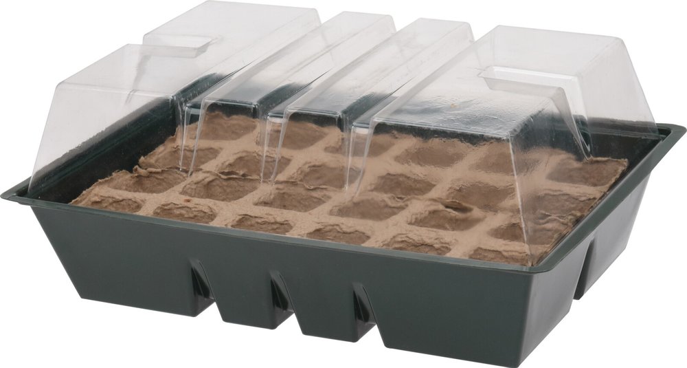 Kweekkas, met papieren potjes (4 delig kweekset)