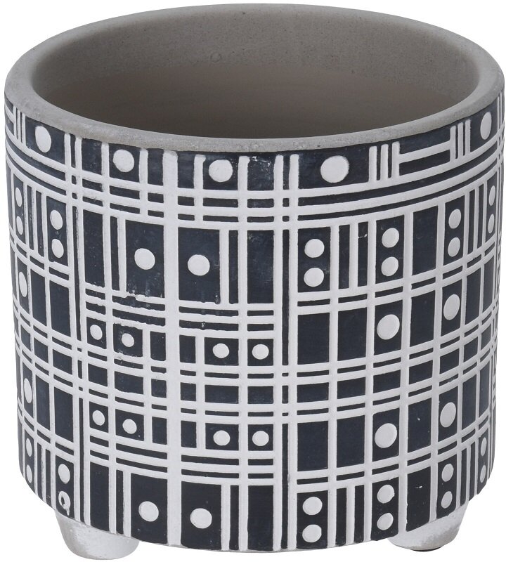 Plantenpot, Keramiek met patroon (4 soorten)