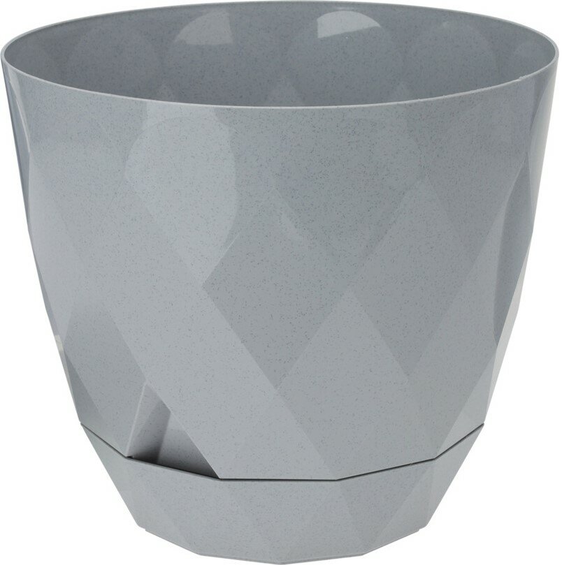 Bloempot Diamond, Met opvangbak (18 cm)