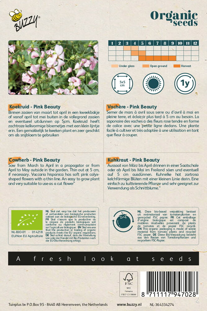 Koekruid zaden, Pink Beauty | BIO