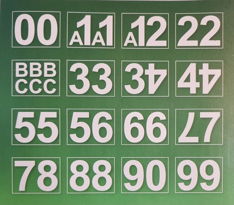 Stickers voor Afvalbak, huisnummers voor container