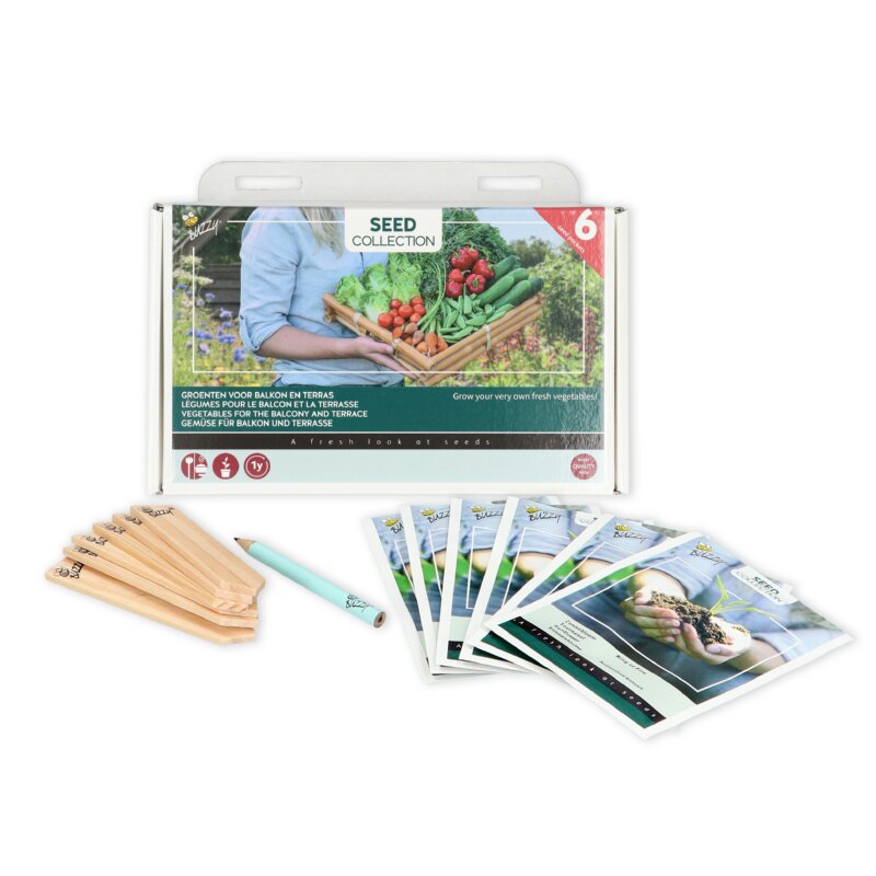 Groenten voor balkon & terras zaden, Collectie van 6