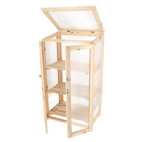Houten Kweekkas met 3 lagen, L