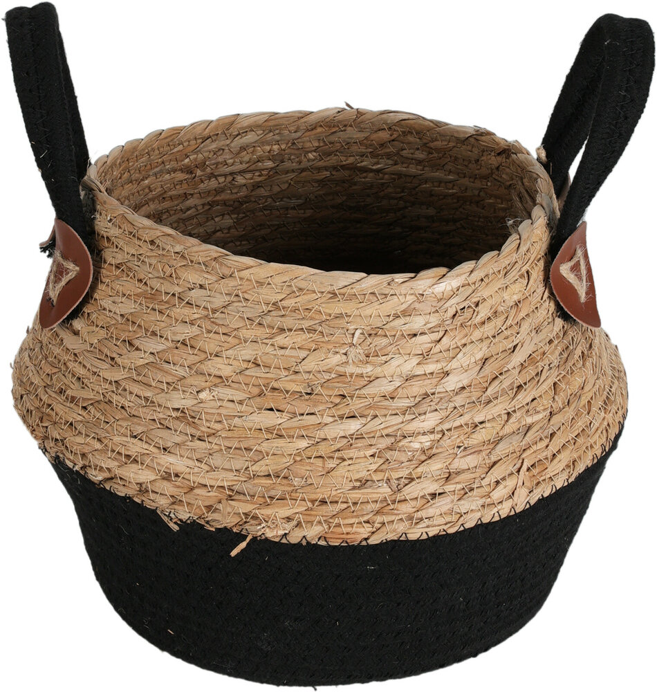 Mand van katoen, Set van 2 (zwart/katoen)