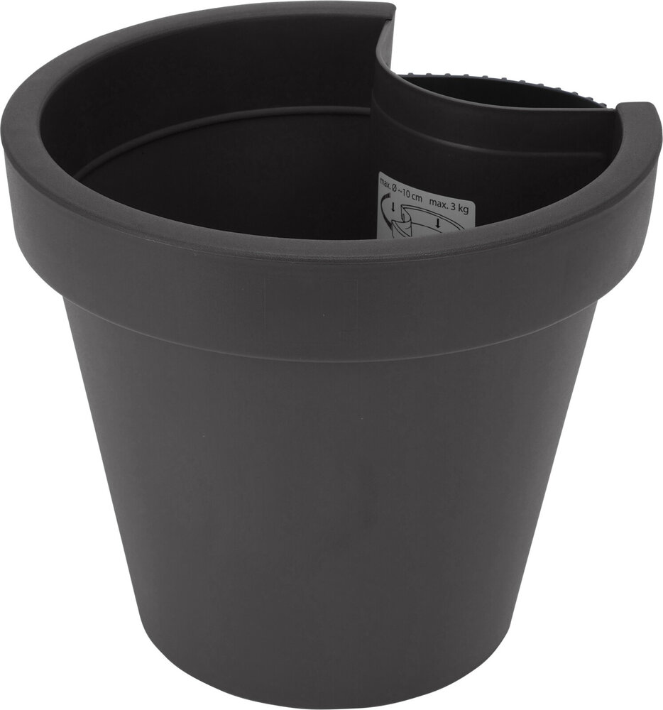 Bloempot voor regenpijp (antraciet)