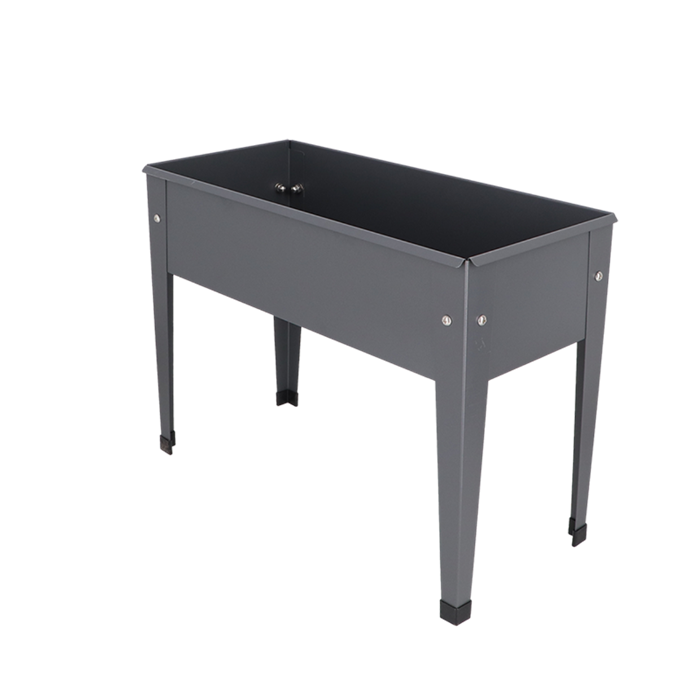 Kweekbak op poten, Grijs metaal