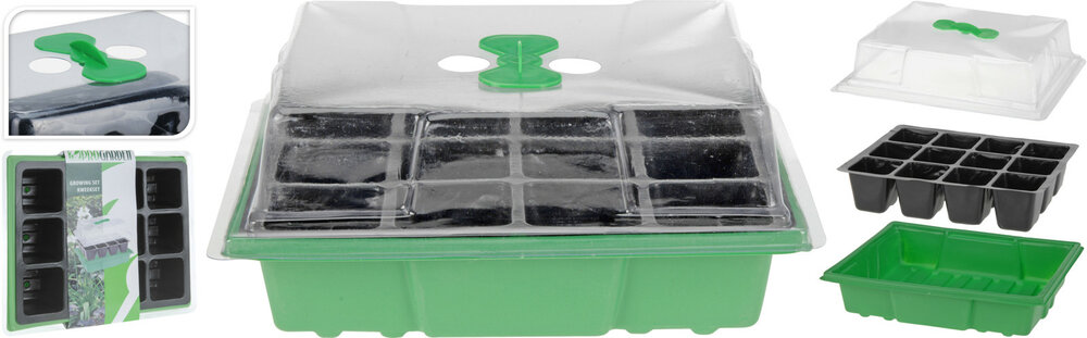 Kweekkasje, 12 vaks (3 delig kweekset)