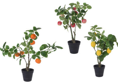 Kunstplant, Fruit soorten (Appel, Citroen, Sinaasappel)