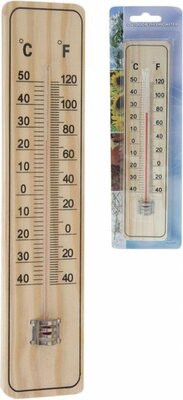 Thermometer, temperatuurmeter van hout